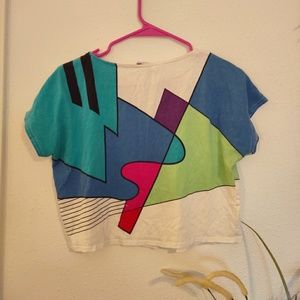Vintage 80's style Crop Top